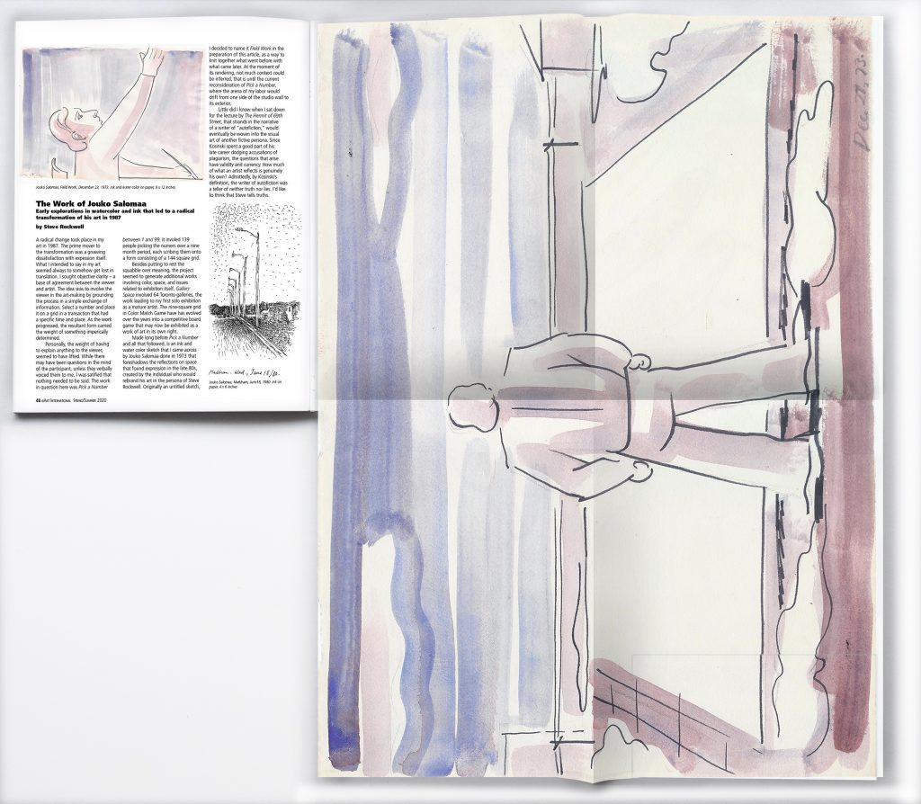 Example foldout for coming Spring/Summer 2020 dArt, measuring 12.5 x 16 inches