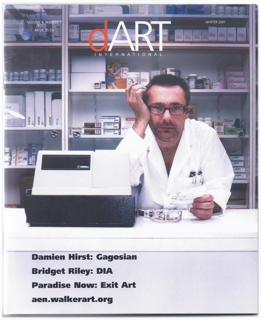 Winter 2001 dArt International cover featuring Damian First as a pharmacist