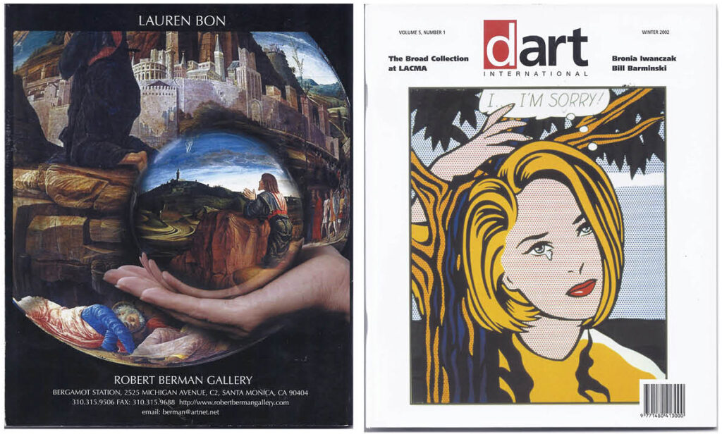 Steve Rockwell, Winter Edition of dArt, 2002, back and front covers, 8.5” x 7” each page