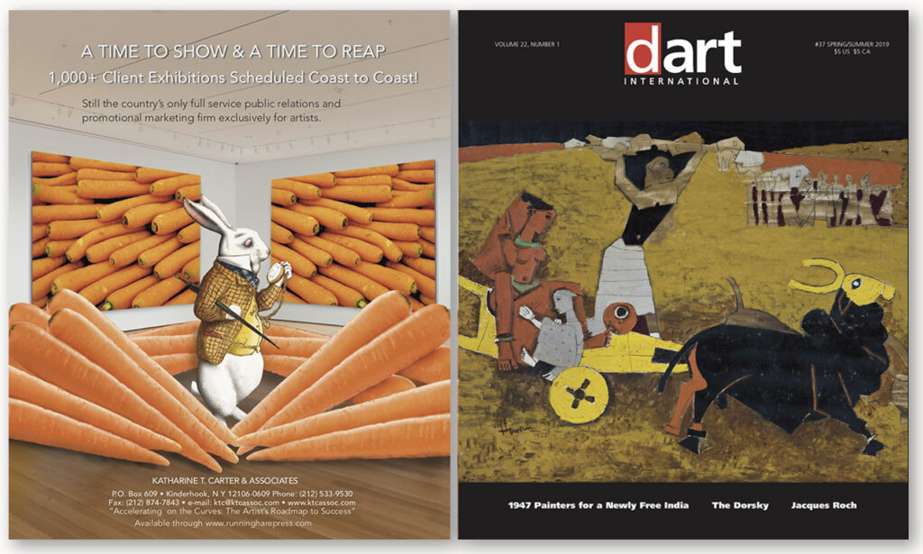 Front and back covers of the Spring/Summer 2019 edition of dArt magazine.