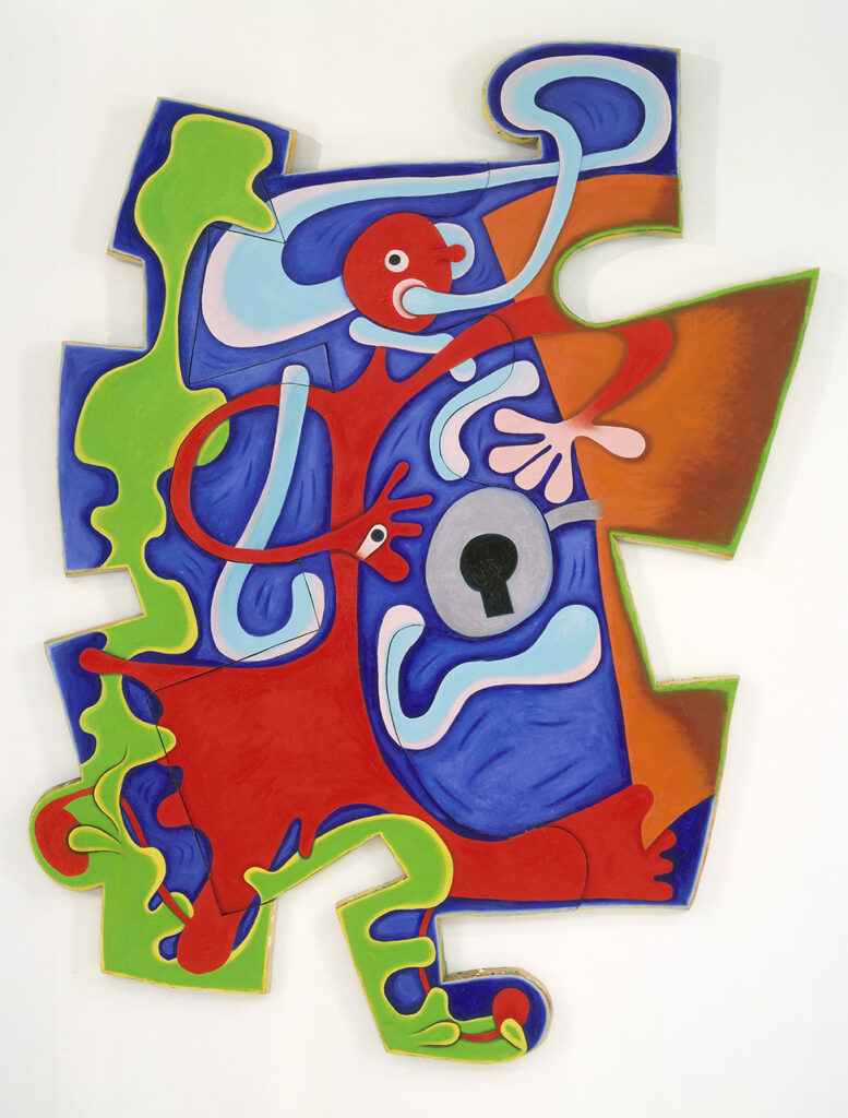 Elizabeth Murray, Back In Town, 1999, oil on canvas, 97 x 92 inches