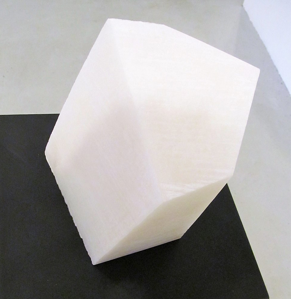 Elizabeth Fearon, Untitled 1, alabaster, 8” x 6 ¼”v x 6 ¼”
