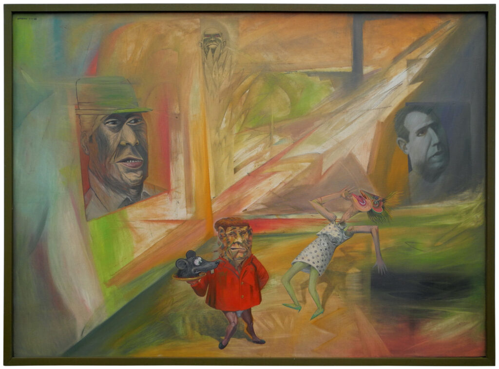 Vegetarian Earthquake (1985), oil, canvas, 36 x 50 inches