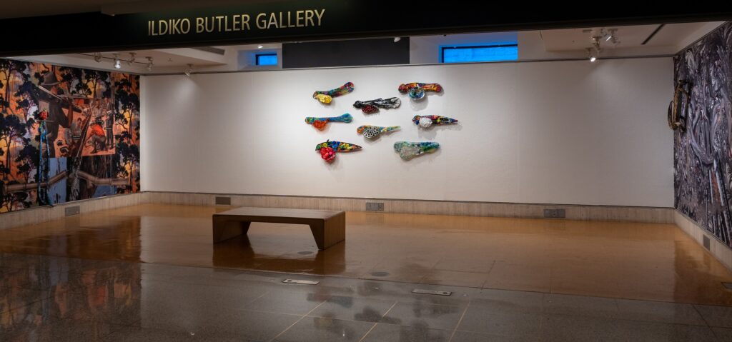Installation view of Christy Rupp: Leaf Litter at the Ildiko Butler Gallery, Fordham University Lincoln Center Campus