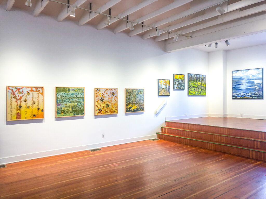 Forest Bathing installation view John Lyon Paul (left) Anne Leith (right) 