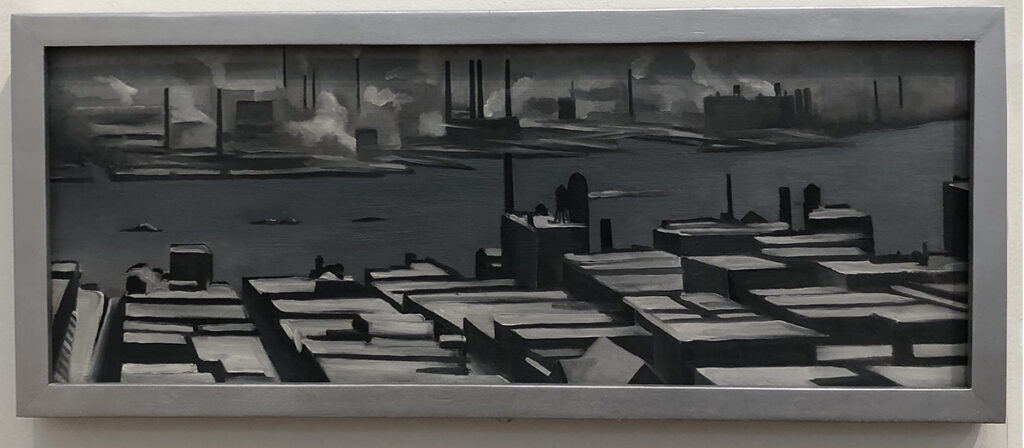 Georgia O'Keeffe’s East River, No. 3 (1926), oil on canvas, 12 x 32 1/4 inches