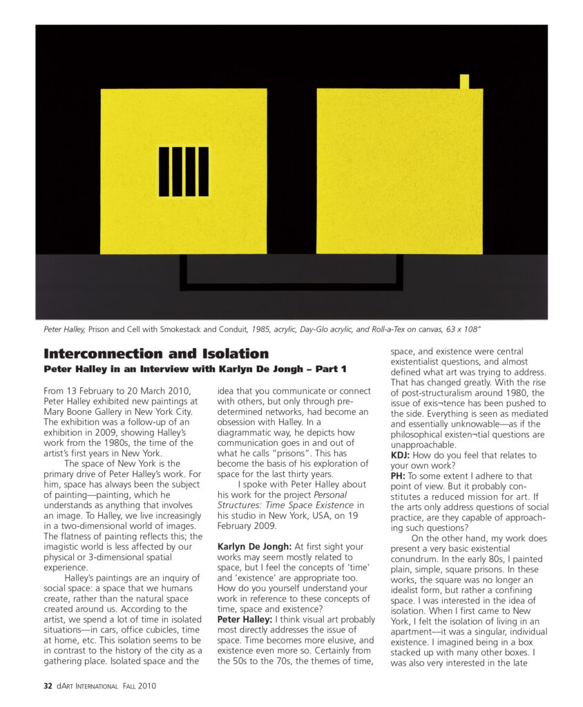 Peter Halley, Prison and Cell with Smokestack and Conduit, 1985