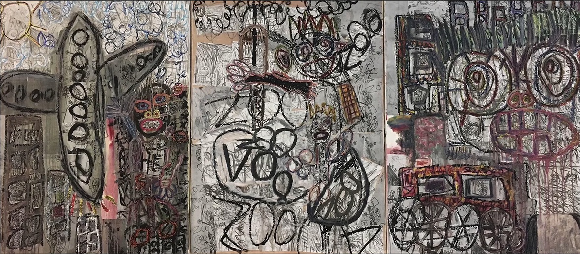 Planes, Trains, and Automobiles © William Gary 2019, 48” x 108” inches