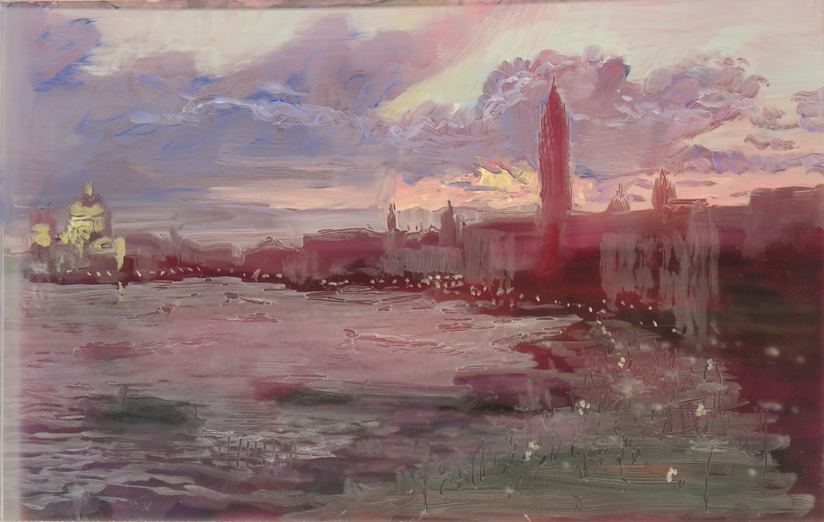 Venice, 2 Sunsets © Martin Weinstein 2013, 11” x 16.5” x 2.5 inches