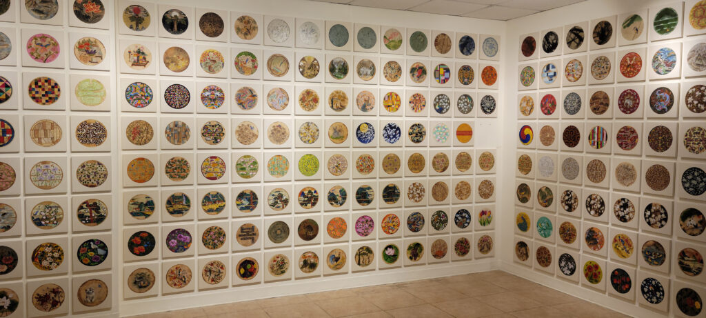 Installation view of Minhwa paintings